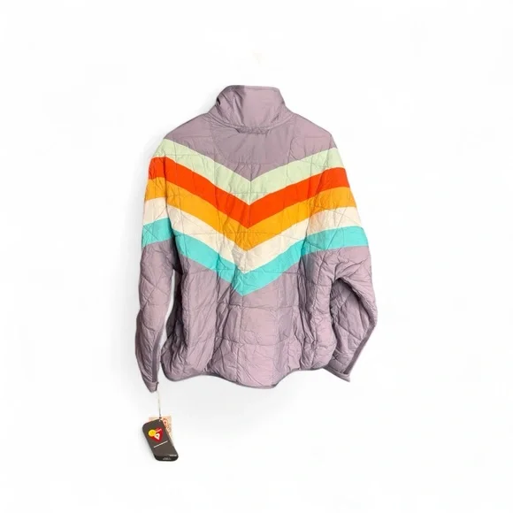 NWT FP Movement by Free People Pippa Printed Packable Chevron Puffer Jacket - Picture 5 of 6